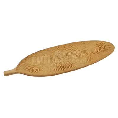 Decoratieschaal Blad Hout 40cm