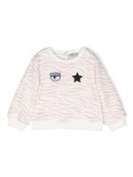 Chiara Ferragni Kids sweat à imprimé animalier - Rose - thumbnail