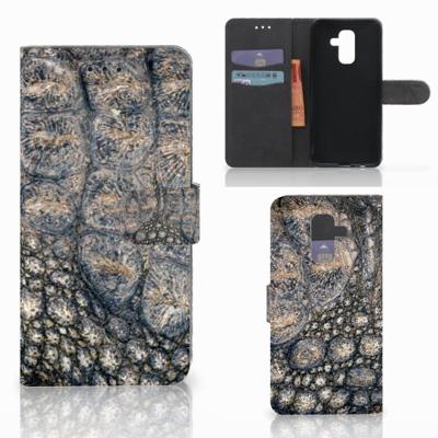 Samsung Galaxy A6 Plus 2018 | Telefoonhoesje | Met pasjeshouder | Krokodillenprint
