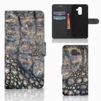 Samsung Galaxy A6 Plus 2018 | Telefoonhoesje | Met pasjeshouder | Krokodillenprint