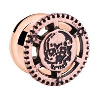 Double Flared Tunnel Met roségoud verguld chirurgisch staal Tunnels & Plugs