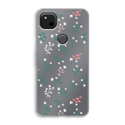 Small white flowers: Google Pixel 4a Transparant Hoesje