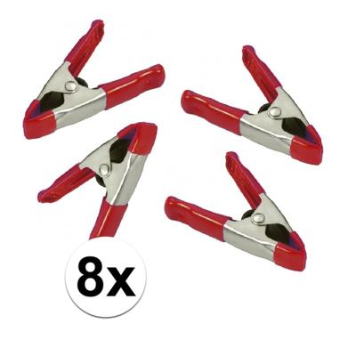 Hobby zeilklemmen - 8x stuks - metaal - 5 cm - DHZ klemmetjes