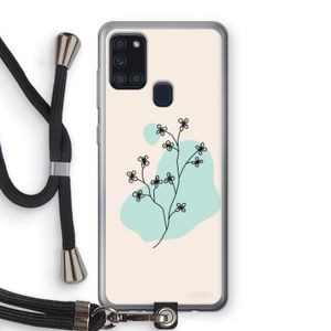 Love your petals: Samsung Galaxy A21s Transparant Hoesje met koord