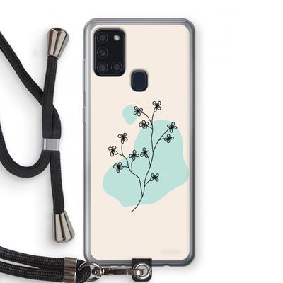 Love your petals: Samsung Galaxy A21s Transparant Hoesje met koord
