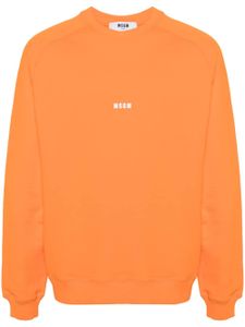 MSGM sweat en coton à logo imprimé - Orange