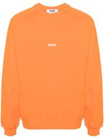 MSGM sweat en coton à logo imprimé - Orange