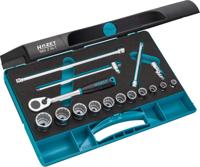 HAZET Dopsleutelset 880ZN-1 · 3/8 inch (10 mm) vierkant hol · Buitentwaalfkant tractieprofiel · 16-delig · 8 - 22