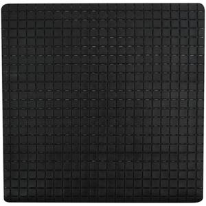 MSV Douche|bad anti-slip mat badkamer - rubber - zwart - 54 x 54 cm