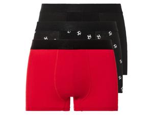 3 heren boxers (XL, Voetbal/zwart/rood)