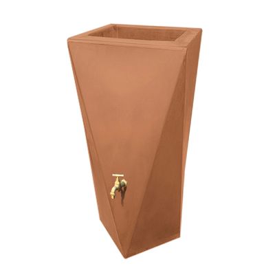 Regenton manhattan twist terracotta 250L incl. messing kraantje Prestige - Prestige