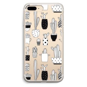 Cactusmotief: iPhone 7 Plus Transparant Hoesje