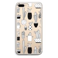 Cactusmotief: iPhone 7 Plus Transparant Hoesje