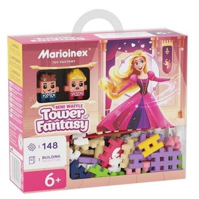 MARIOINEX Mini Waffle Princess Fantasietoren bouwstenen, 148 stuks