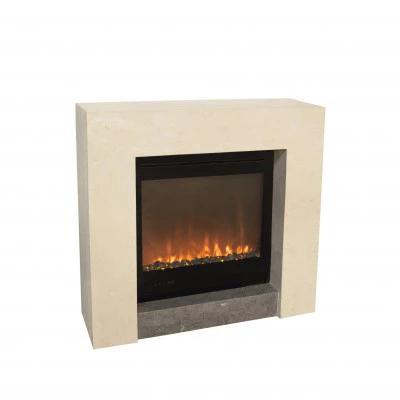 Milos Fossil Stone Surround elektrische haard