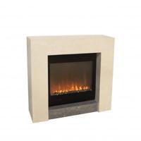 Milos Fossil Stone Surround elektrische haard