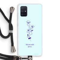 Bloom with grace: Samsung Galaxy A71 Transparant Hoesje met koord