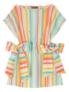 Missoni Kids robe courte à motif zig-zag - Jaune