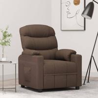Fauteuil verstelbaar stof bruin