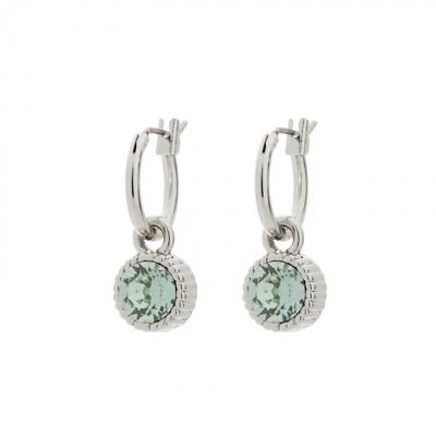 Biba Hang Oorbellen Zilver met Swarovski Steentje Chrysolite
