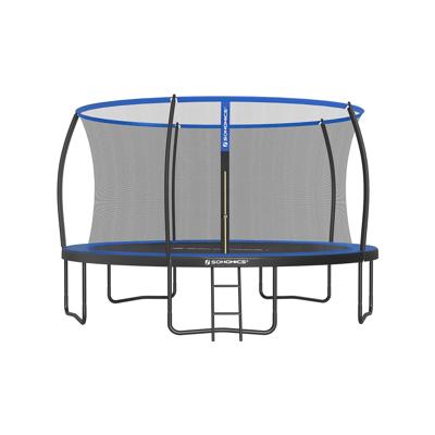 ronde tuintrampoline met ladder en gevoerde stangen