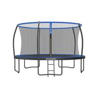 ronde tuintrampoline met ladder en gevoerde stangen