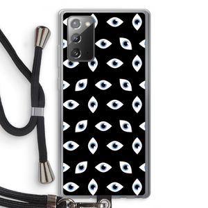 Eyes pattern: Samsung Galaxy Note 20 / Note 20 5G Transparant Hoesje met koord