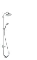 Hansgrohe Croma Showerpipe: zonder kraan voor renovatie met 100 Vario handdouche met 22cm O Croma hoofddouch chroom 27224000 - thumbnail