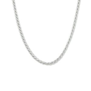 Ketting Koordschakel zilver 3,5 mm 40-44 cm