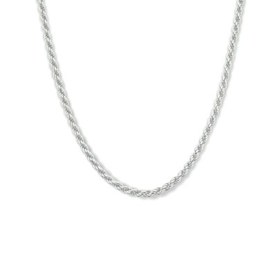 Ketting Koordschakel zilver 3,5 mm 40-44 cm