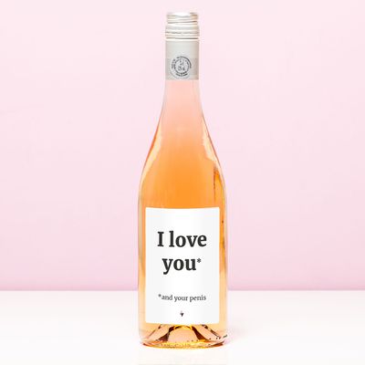 Wijnfles I love you and your penis - Rosé (Blush Rosé)