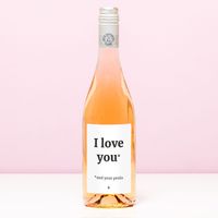 Wijnfles I love you (and your penis) - Rosé (Blush Rosé)