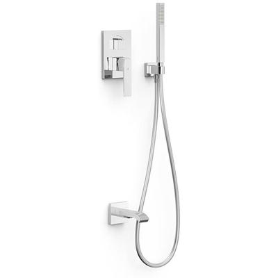 Regendouche set Tres Slim | Inbouw | Mengkraan | 2-weg | Vierkant | Chroom