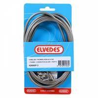 Elvedes Trommelrem kabelkit 1700mm / 2250mm rvs - zilver (op kaart) Elvedes Trommelrem kabelkit 1700mm / 2250mm rvs - zilver (op kaart)
