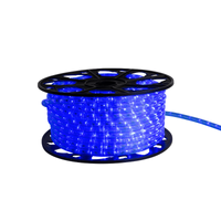 LED lichtslang blauw 36 LED's 230V rol 50 meter Tronix 055-102 LET op van PVC