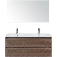 Dante Badmeubelset 120 cm - Tabacco - Keramische Wastafel Wit Enjoy met Spiegel