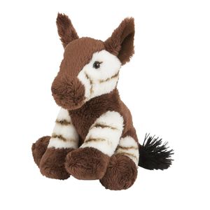 Pluche bruine okapi knuffel 16 cm speelgoed