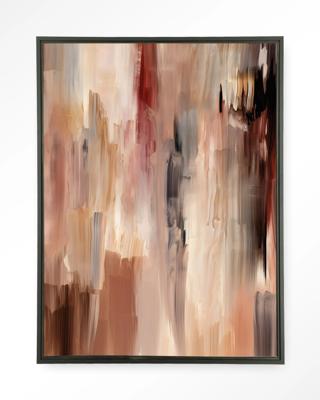 Urban Cotton Wandkleed 'Monterosso' 80 x 110cm in Floating Frame - black