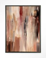 Urban Cotton Wandkleed 'Monterosso' 80 x 110cm in Floating Frame - black