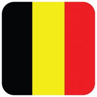15x Bierviltjes Belgische vlag vierkant - thumbnail