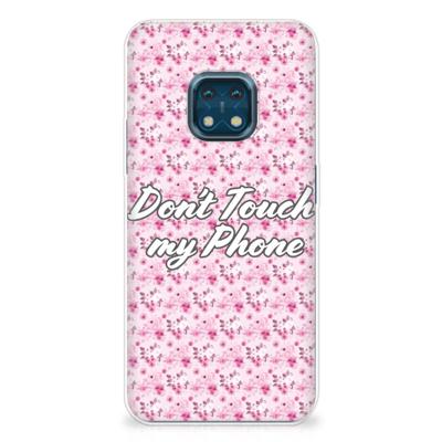 Nokia XR20 Silicone-hoesje Flowers Pink DTMP Nokia XR20 Silicone-hoesje Flowers Pink DTMP