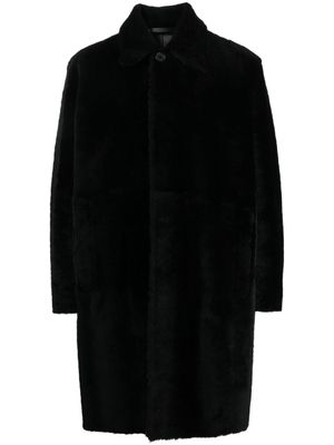 Paul Smith manteau en cuir à simple boutonnage - Noir
