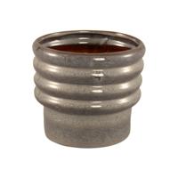 PTMD bloempot melisa keramiek s taupe 12 cm | 12 stuks