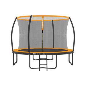 ronde tuintrampoline met veiligheidsnet, Zwart + Oranje / Ø 305 cm