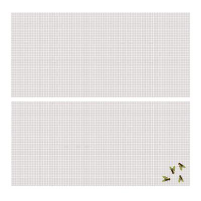 Vliegen/insecten opzet raam hor - 2x - wit - 1,8 x 1.7 m - hordoeken - insecten werend