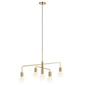 Hanglamp messing verstelbaar 'Gloom' Nordlux 5 fittingen rond 740mm