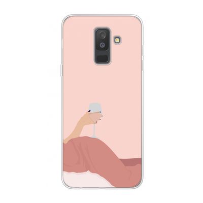Wine: Samsung Galaxy A6 Plus (2018) Transparant Hoesje