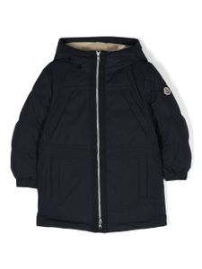 Moncler Enfant manteau à fermeture zippée - Bleu