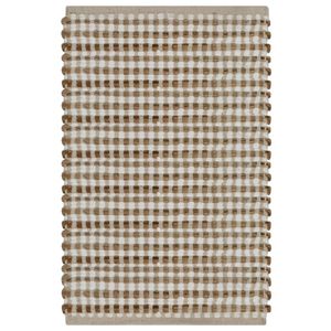 The Living Store Badkamer Mat Set - Handgeweven Jute - Naturel - 52 x 83 cm - Handgemaakt