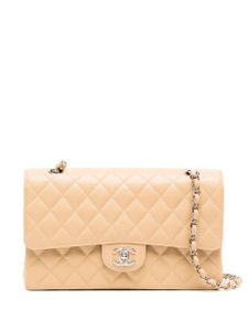 CHANEL Pre-Owned sac porté épaule Double Flap médium (1998) - Tons neutres